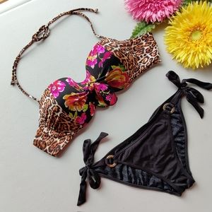 Victoria's Secret Bandeau Bikini Top 34D Bottom S